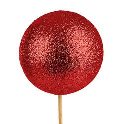 Stick Red Christmas bol Glitter 1pcs
