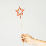 Stick star open glitter Red 1pcs